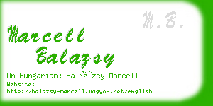marcell balazsy business card